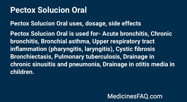 PECTOX 50 mg/ml SOLUÇÃO ORAL