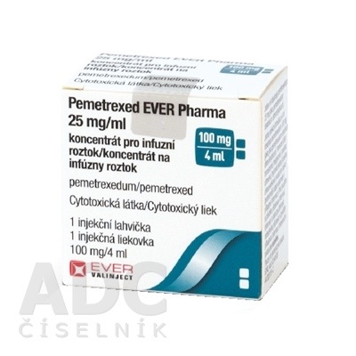 PEMETREXED EVER PHARMA 25 mg/mL concentrado para solução para perfusão