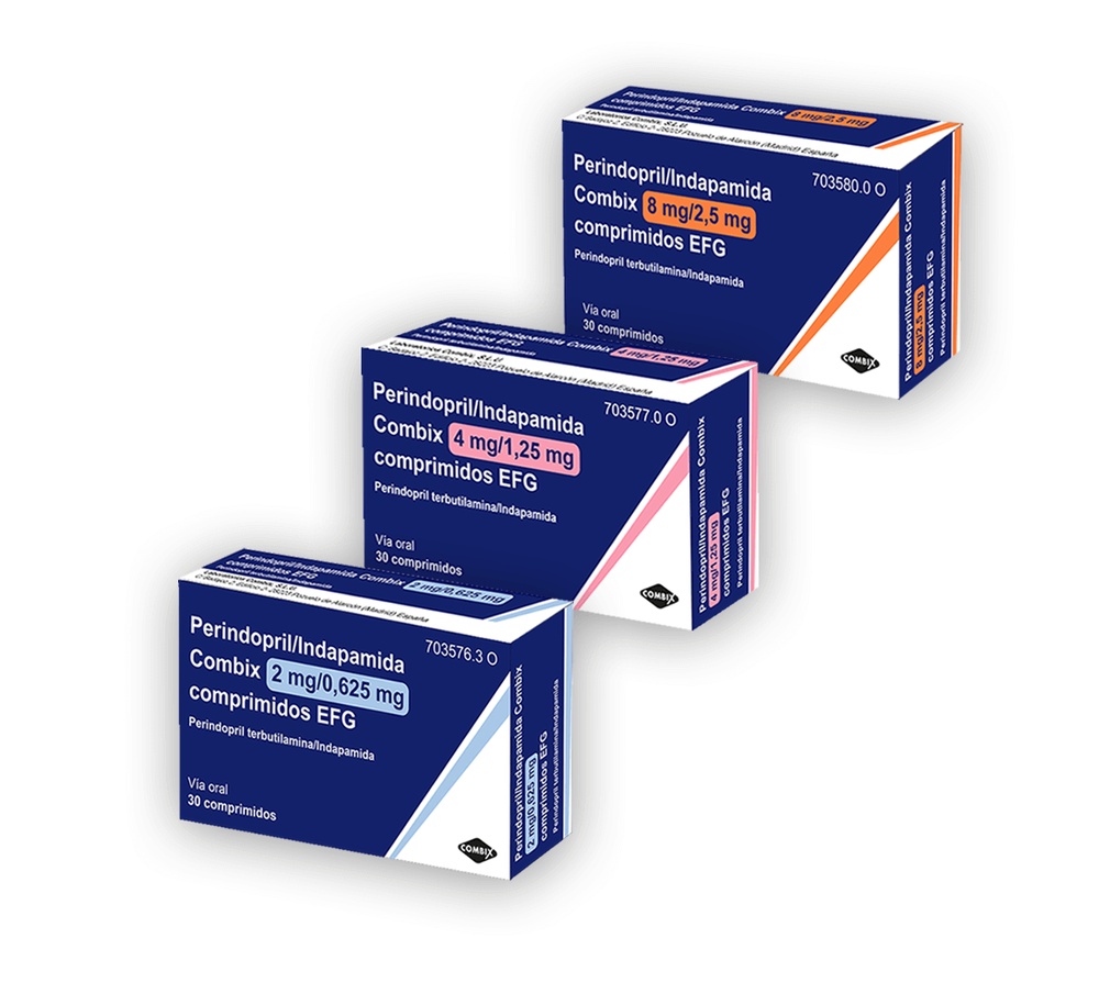 PERINDOPRIL/INDAPAMIDA COMBIX 8 mg/2,5 mg COMPRIMIDOS