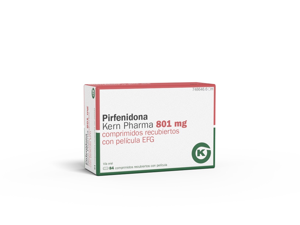 PIRFENIDONA ZENTIVA 801 mg COMPRIMIDOS REVESTIDOS POR PELÍCULA