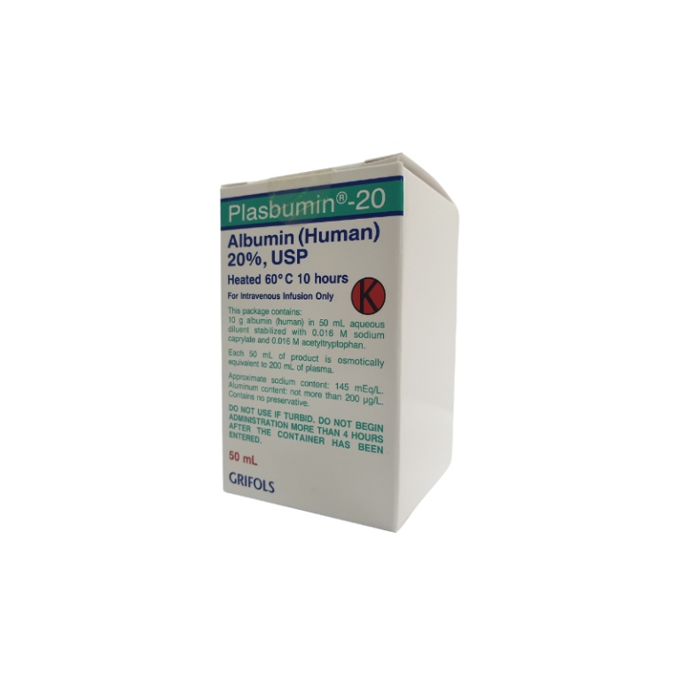 PLASBUMIN 20% solução para perfusão