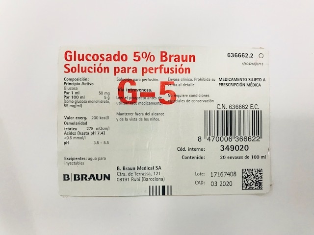POTÁSSIO B. BRAUN 0,02 mEq/ml PREDILUÍDO EM SOLUÇÃO DE GLUCOSE 5% PARA PERFUSÃO