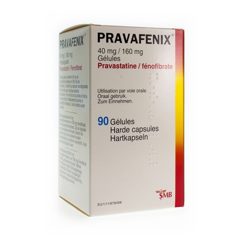 PRAVAFENIX 40 mg/160 mg CÁPSULAS DURAS