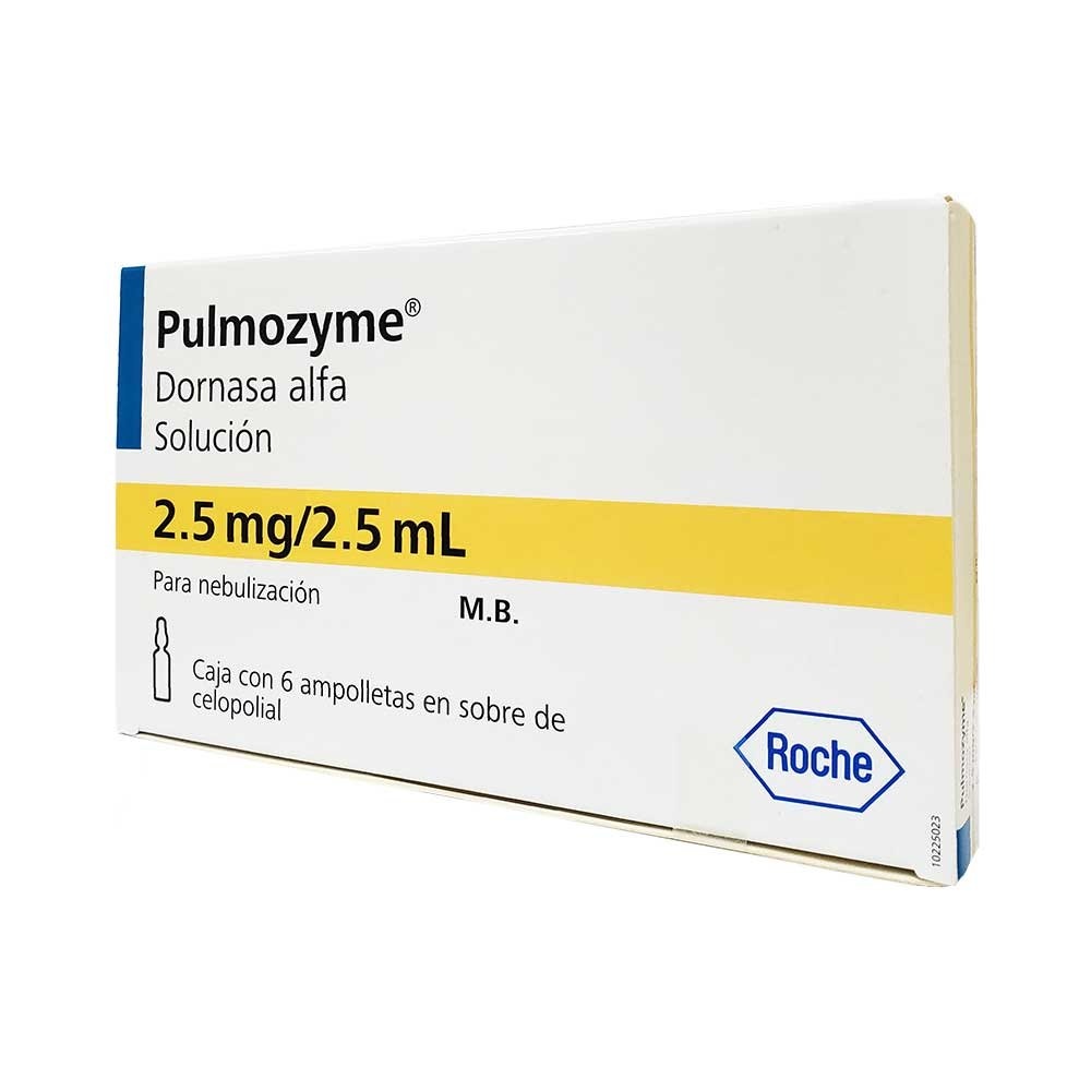 PULMOZYME 2.500 U/2,5 ml SOLUÇÃO PARA INALAÇÃO POR NEBULIZADOR