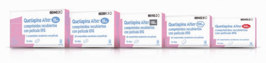 QUETIAPINA ALTER 25 mg COMPRIMIDOS REVESTIDOS POR PELÍCULA