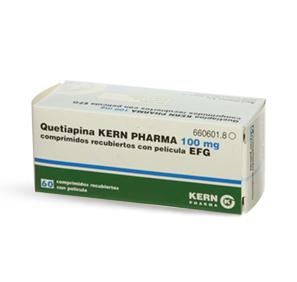 QUETIAPINA KERN PHARMA 100 mg COMPRIMIDOS REVESTIDOS POR PELÍCULA