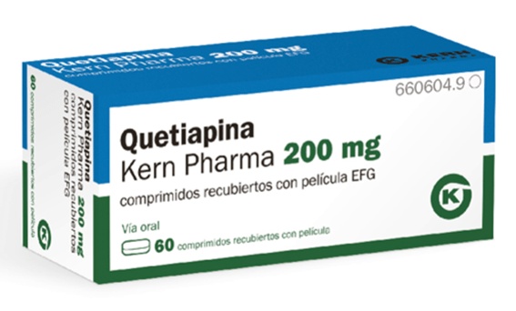 QUETIAPINA KERN PHARMA 200 mg COMPRIMIDOS REVESTIDOS POR PELÍCULA