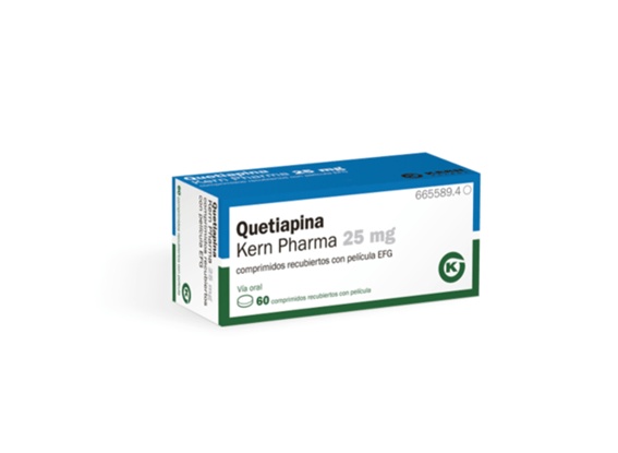 QUETIAPINA KERN PHARMA 25 mg COMPRIMIDOS REVESTIDOS POR PELÍCULA