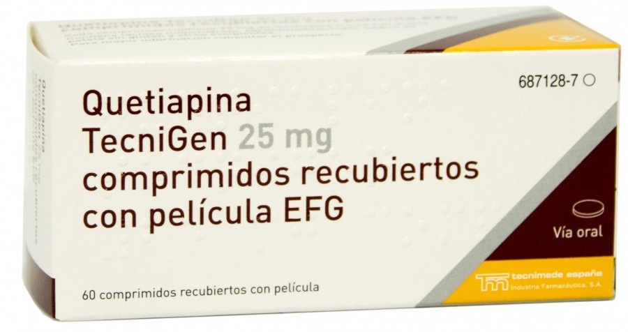 QUETIAPINA MABO 25 mg COMPRIMIDOS REVESTIDOS POR PELÍCULA