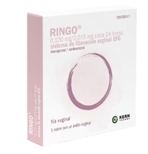 RINGO 0,120 MG/0,015 MG A CADA 24 HORAS, SISTEMA DE ADMINISTRAÇÃO VAGINAL