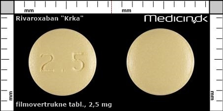 RIVAROXABAN KRKA 2,5 mg COMPRIMIDOS REVESTIDOS POR PELÍCULA