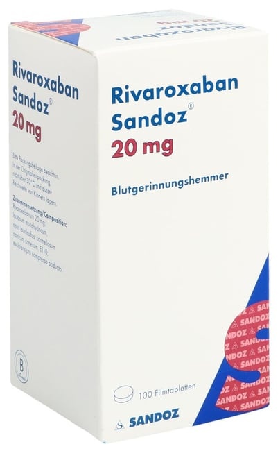 RIVAROXABAN SANDOZ 20 mg COMPRIMIDOS REVESTIDOS POR PELÍCULA