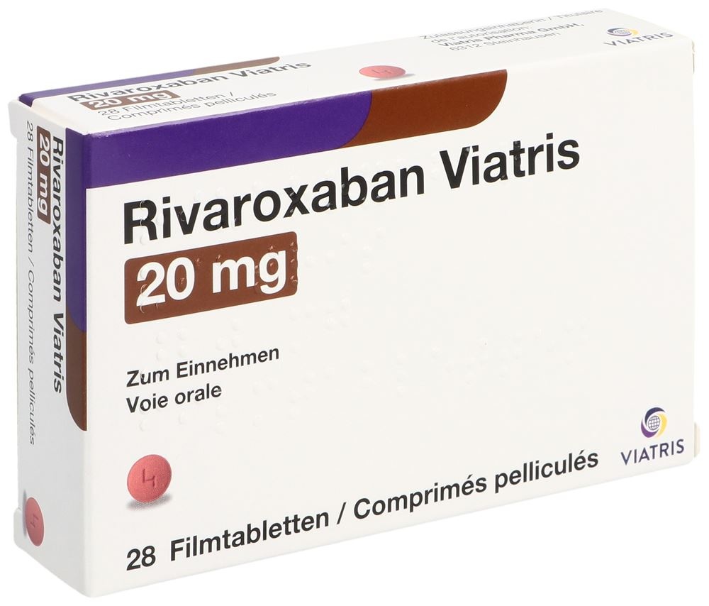 RIVAROXABAN VIATRIS 20 mg COMPRIMIDOS REVESTIDOS POR PELÍCULA