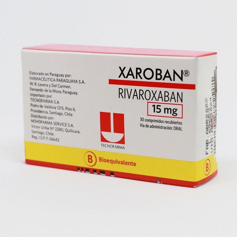 RIVAROXABAN VIR 15 mg COMPRIMIDOS REVESTIDOS POR PELÍCULA