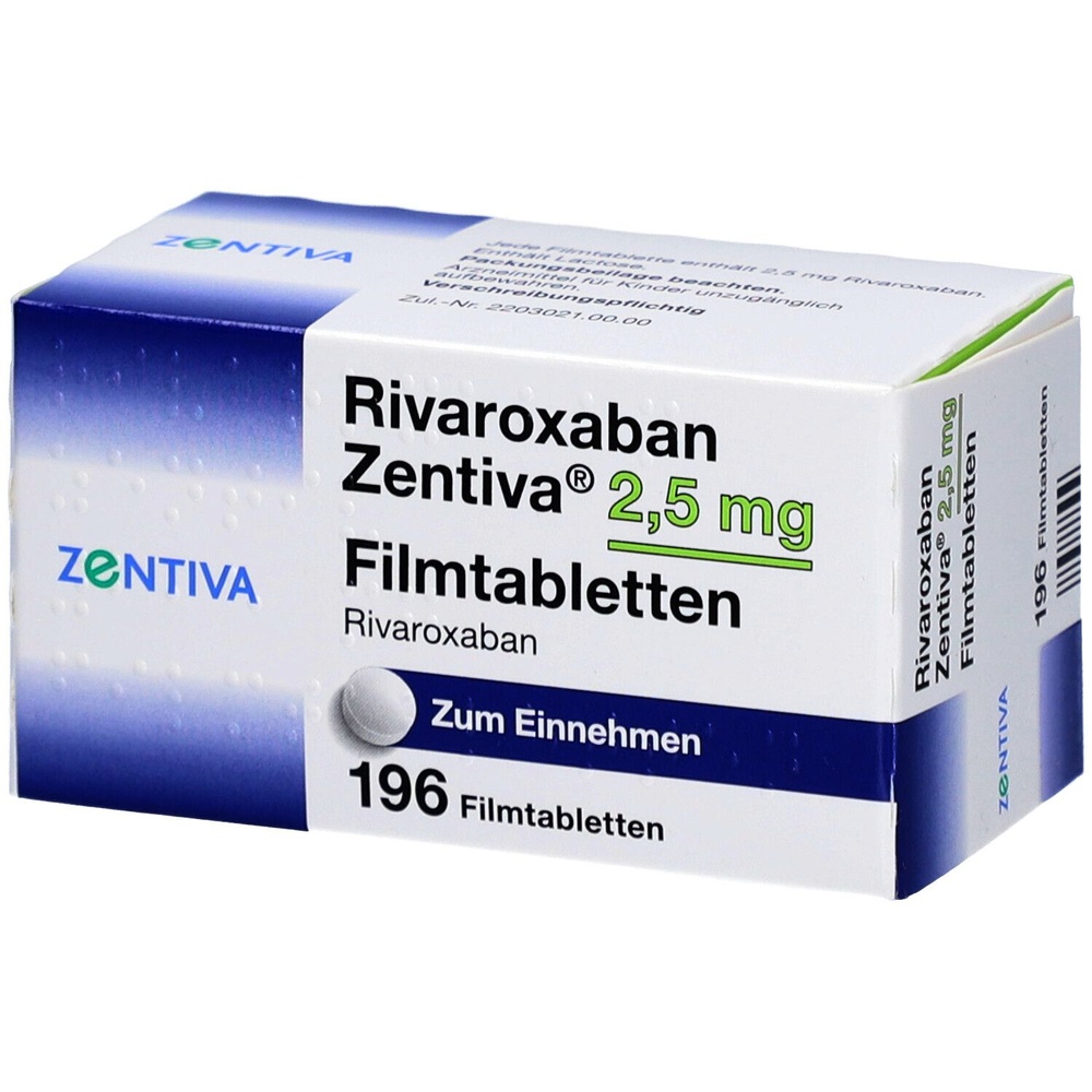 RIVAROXABAN ZENTIVA 2,5 mg COMPRIMIDOS REVESTIDOS POR PELÍCULA