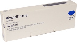 RIVOTRIL 1 mg/ml CONCENTRADO E SOLVENTE PARA SOLUÇÃO INJETÁVEL
