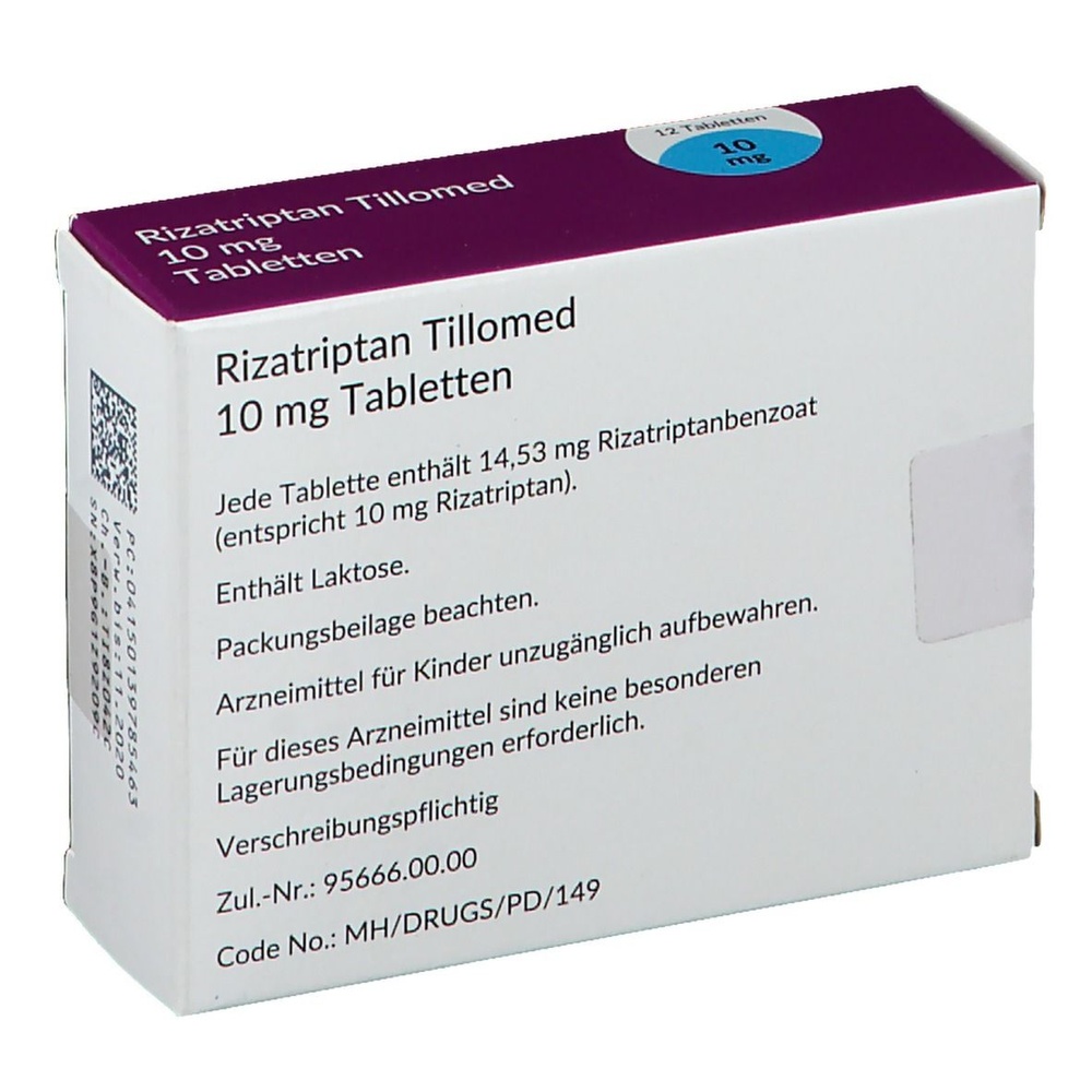 RIZATRIPTAN TILLOMED 10 mg COMPRIMIDOS
