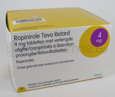 ROPINIROL TEVA 4 mg COMPRIMIDOS DE LIBERTAÇÃO PROLONGADA