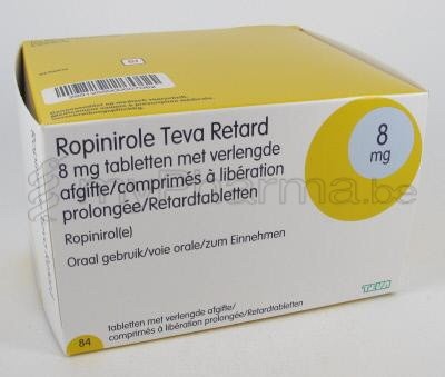 ROPINIROL TEVA 8 mg COMPRIMIDOS DE LIBERTAÇÃO PROLONGADA