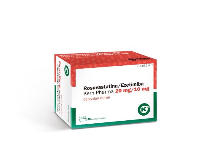 ROSUVASTATINA/EZETIMIBE KERN PHARMA 20 mg/10 mg CÁPSULAS DURAS