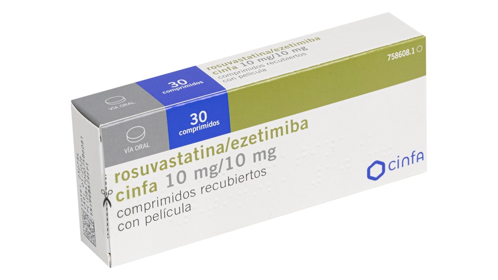 ROSUVASTATINA/EZETIMIBE PENSA 10 mg/10 mg COMPRIMIDOS REVESTIDOS POR PELÍCULA