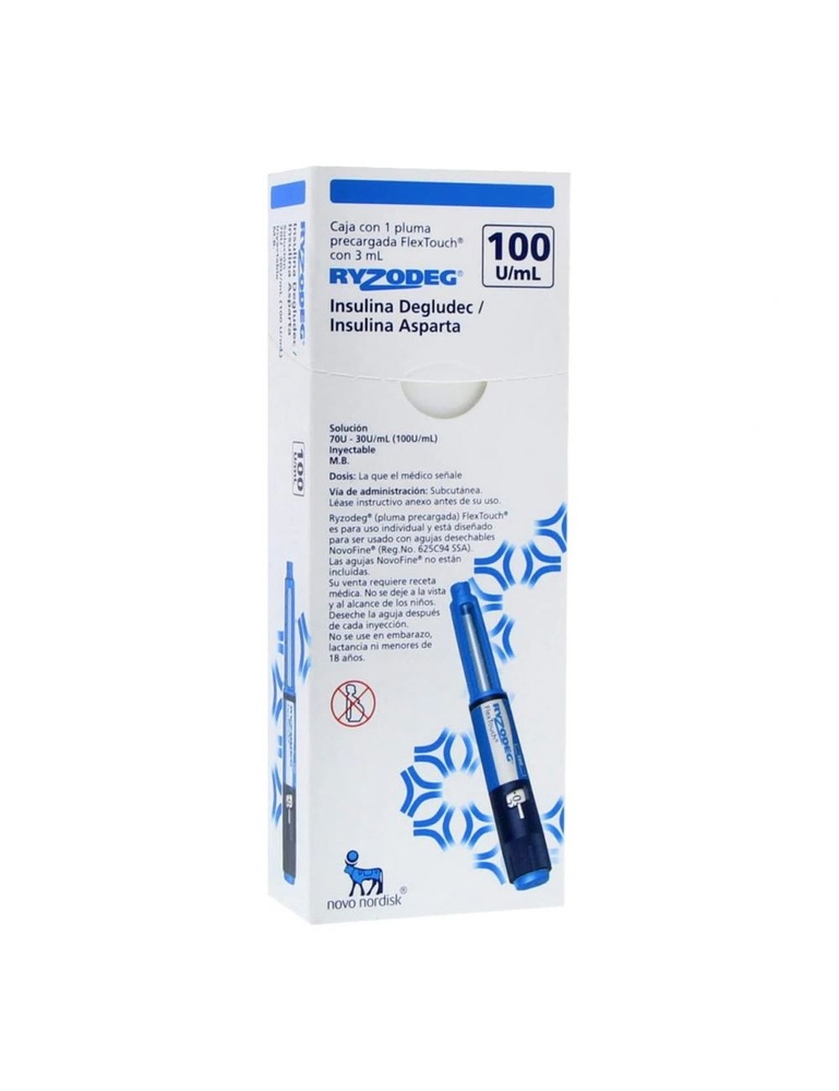 RYZODEG 100 Unidades/mL Solução Injetável em Caneta Pré-carregada