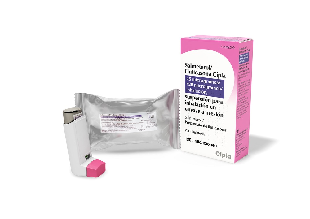 SALMETEROL/FLUTICASONA CIPLA 25 microgramas/125 microgramas SUSPENSÃO PARA INALAÇÃO em embalagem pressurizada