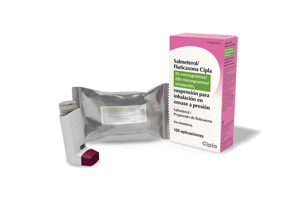 SALMETEROL/FLUTICASONA CIPLA 25 microgramas/250 microgramas SUSPENSÃO PARA INALAÇÃO em embalagem pressurizada