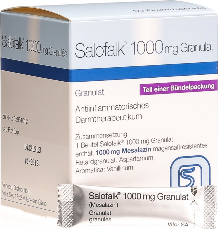 SALOFALK 1000 MG GRÂNULOS DE LIBERTAÇÃO PROLONGADA