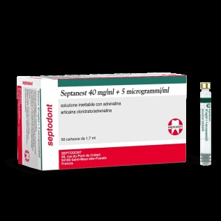 SEPTANEST COM ADRENALINA 40 mg/mL + 5 microgramas/mL SOLUÇÃO INJETÁVEL