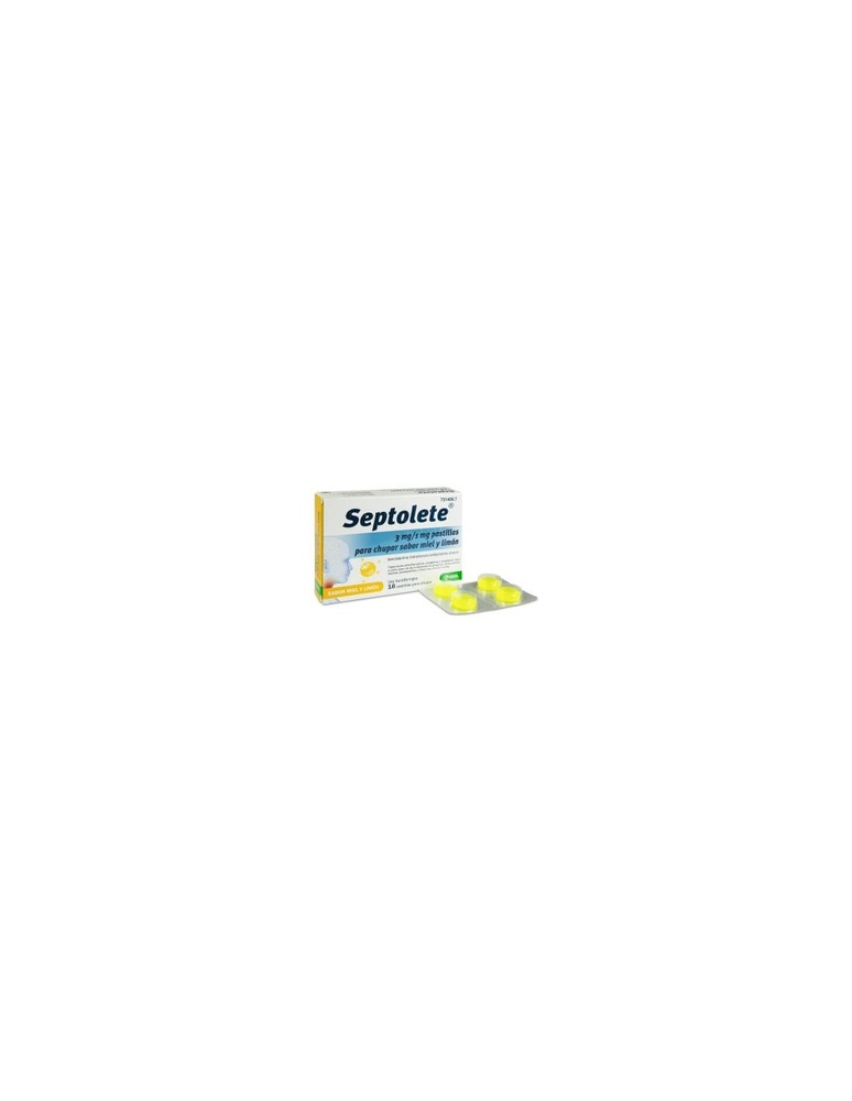 SEPTOLETE 3 MG/1 MG PASTILHAS PARA CHUPAR SABOR MEL E LIMÃO