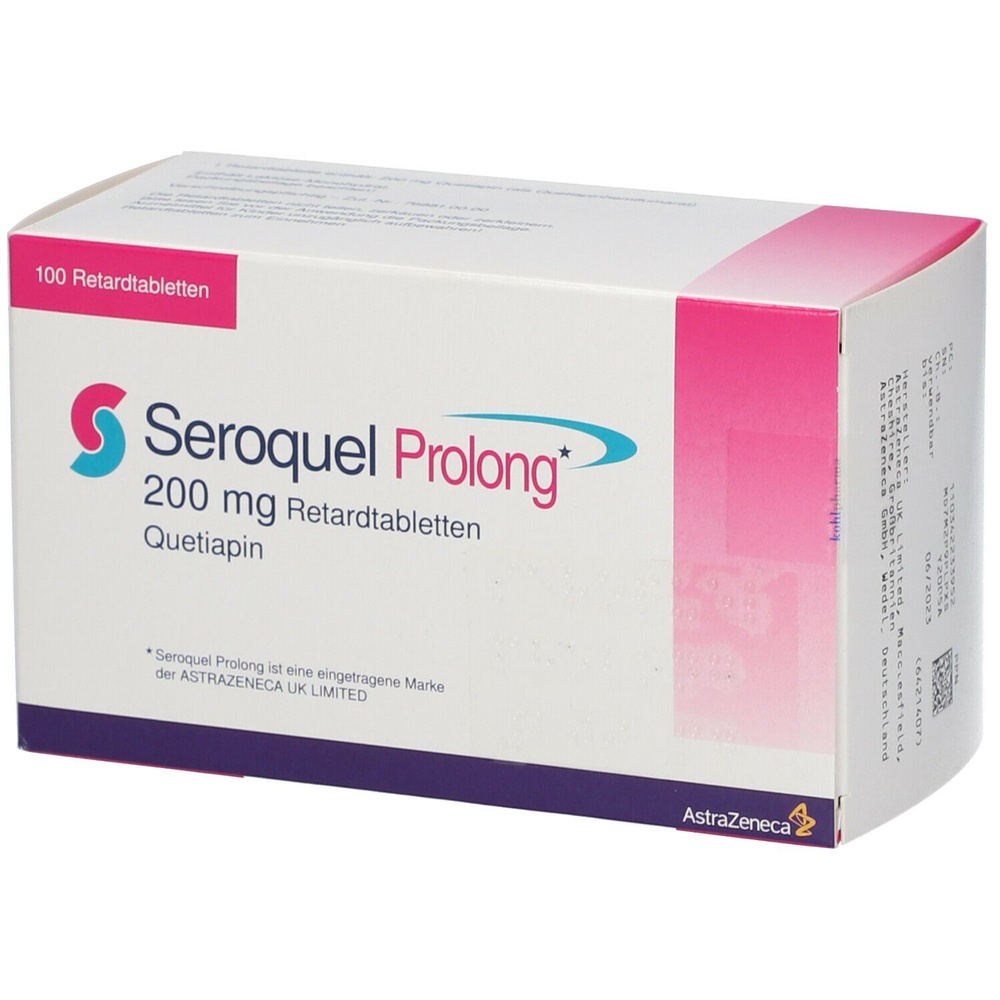 SEROQUEL PROLONG 200 mg COMPRIMIDOS DE LIBERTAÇÃO PROLONGADA