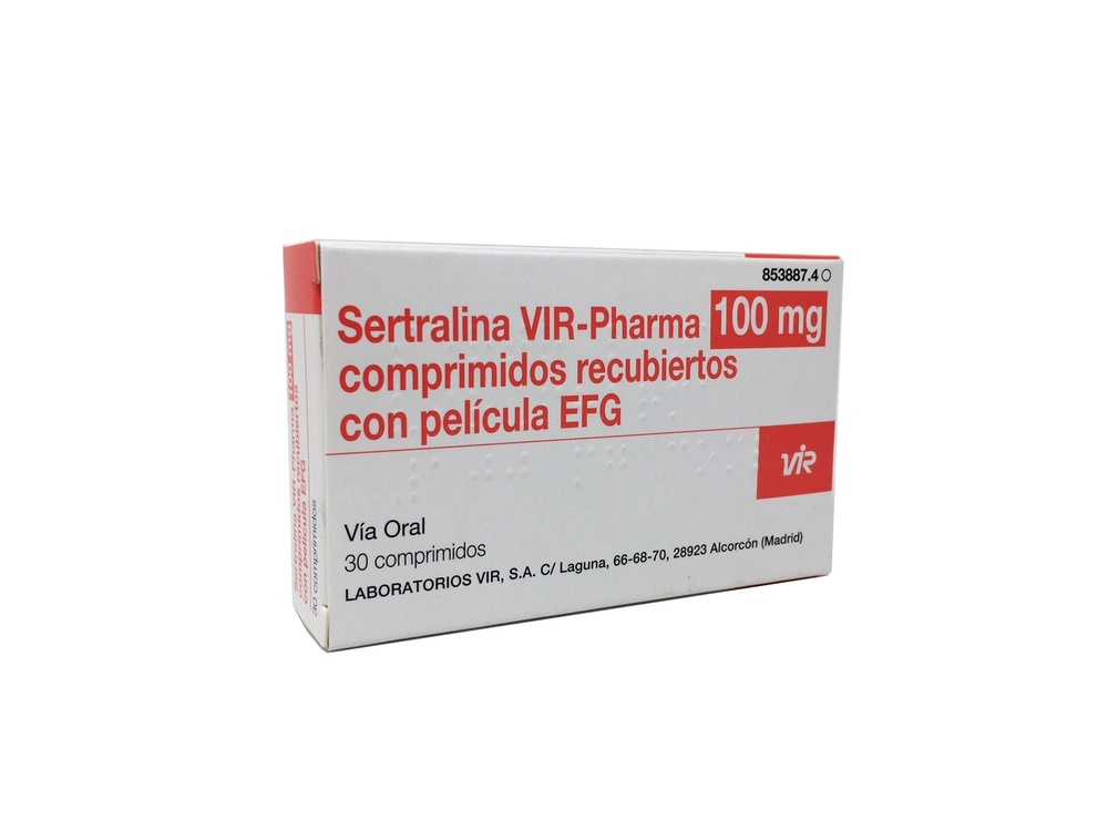 SERTRALINA VIR PHARMA 100 mg COMPRIMIDOS REVESTIDOS POR PELÍCULA