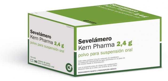 SEVELAMER KERN PHARMA 2,4 g PÓ PARA SUSPENSÃO ORAL