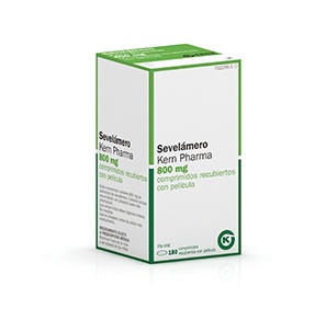 SEVELAMER KERN PHARMA 800 mg COMPRIMIDOS REVESTIDOS POR PELÍCULA