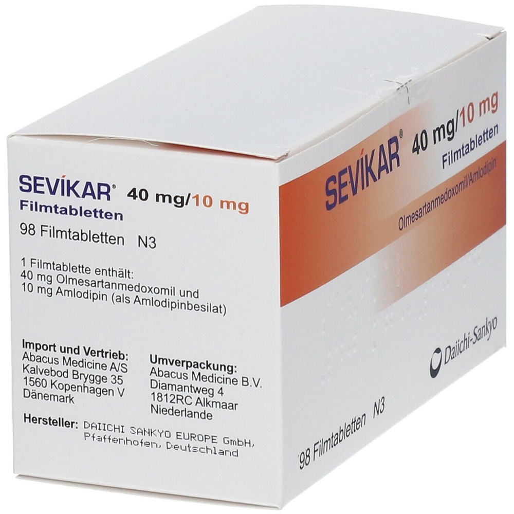 SEVIKAR 40 mg/10 mg COMPRIMIDOS REVESTIDOS POR PELÍCULA