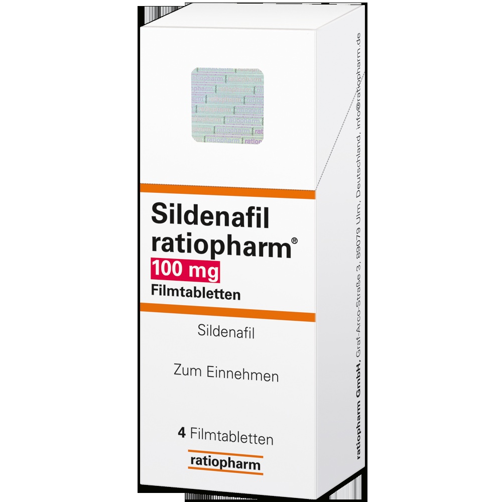 SILDENAFILO RATIOPHARM 100 mg COMPRIMIDOS REVESTIDOS POR PELÍCULA