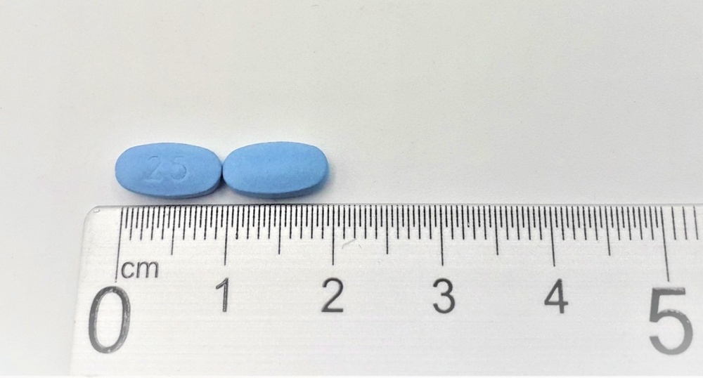 SILDENAFILO TEVA 25 mg COMPRIMIDOS REVESTIDOS POR PELÍCULA