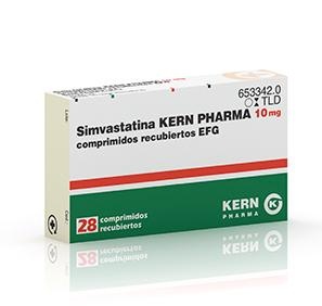 SIMVASTATINA KERN PHARMA 10 mg COMPRIMIDOS REVESTIDOS POR PELÍCULA