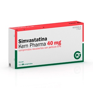 SIMVASTATINA KERN PHARMA 40 mg COMPRIMIDOS REVESTIDOS POR PELÍCULA