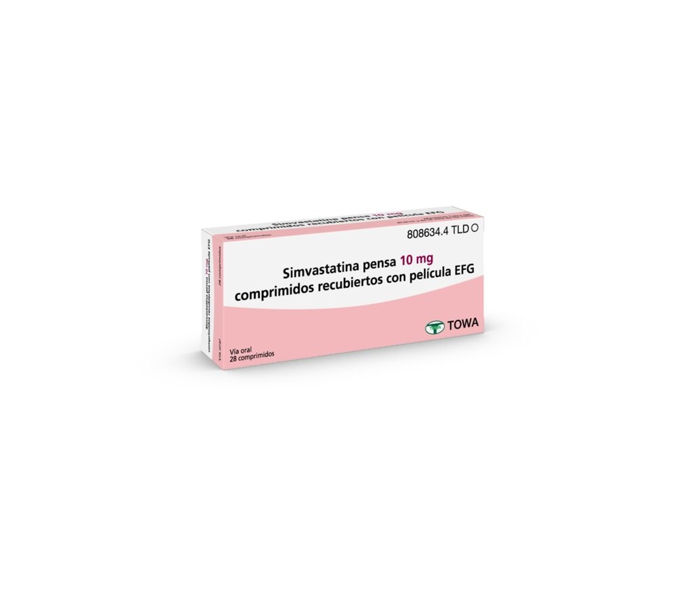 SIMVASTATINA PENSA 10 mg COMPRIMIDOS REVESTIDOS POR PELÍCULA
