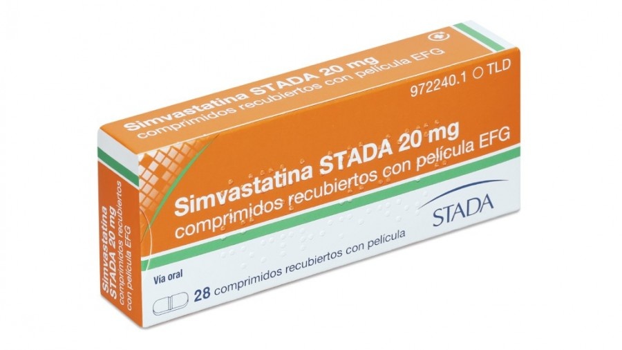 SIMVASTATINA SUN 20 mg COMPRIMIDOS REVESTIDOS POR PELÍCULA