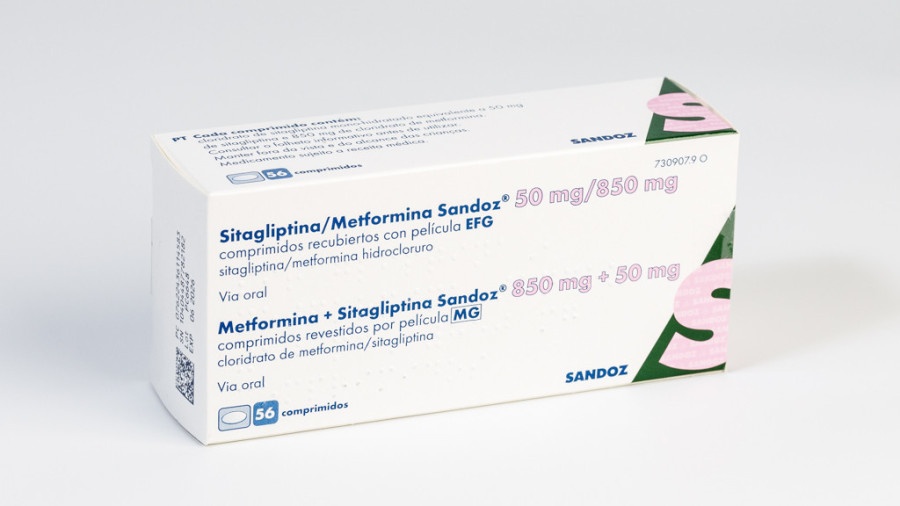 SITAGLIPTINA/METFORMINA SANDOZ FARMACEUTICA 50 mg/850 mg COMPRIMIDOS REVESTIDOS POR PELÍCULA