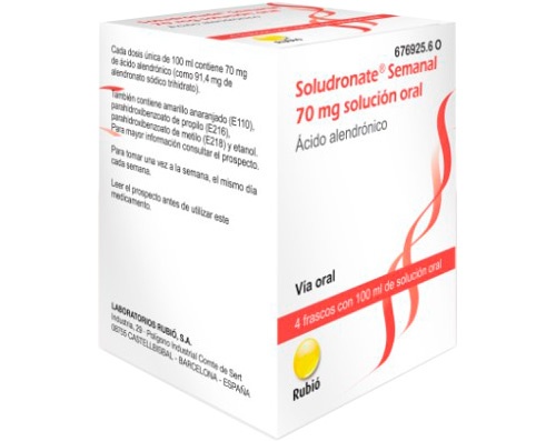 SOLUDRONATO SEMANAL 70 mg SOLUÇÃO ORAL