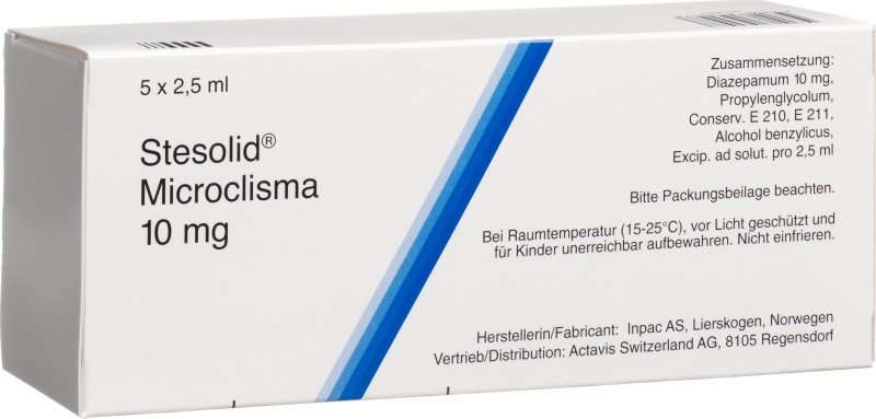 STESOLID 10 mg solução retal