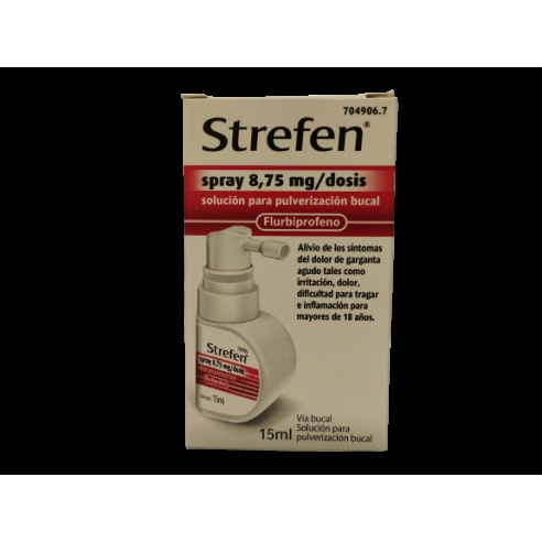 STREFEN SPRAY 8,75 mg/dose SOLUÇÃO PARA PULVERIZAÇÃO ORAL, sabor menta