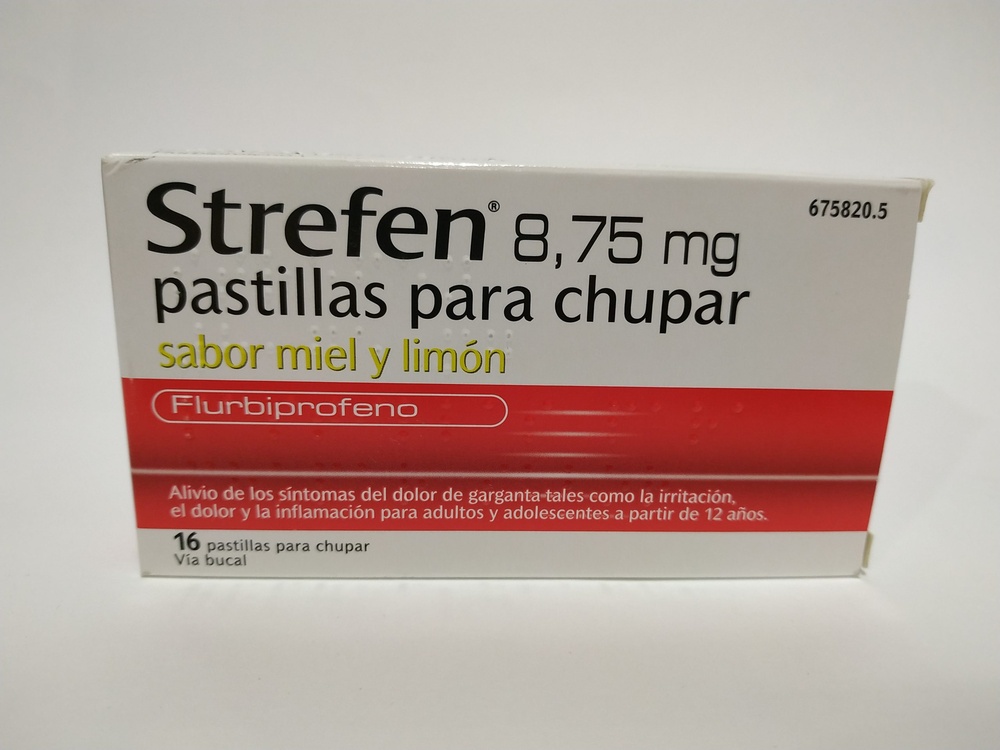 STREFEN 8,75 mg PASTILHAS PARA CHUPAR COM SABOR A MEL E LIMÃO