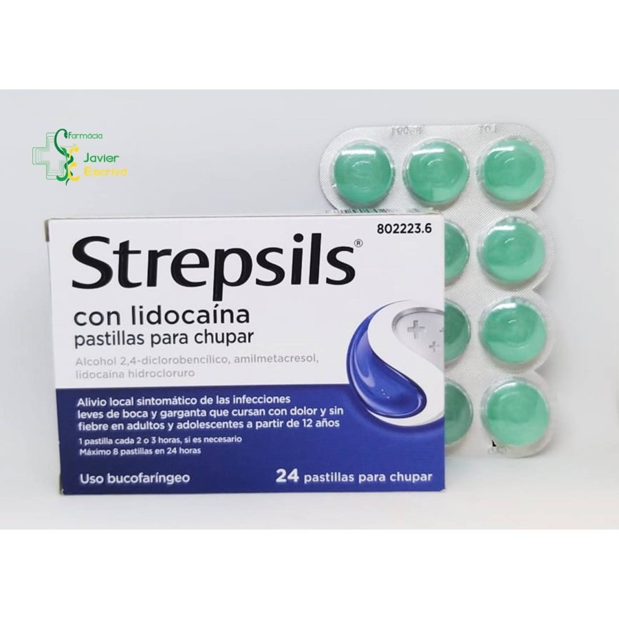 STREPSILS COM LIDOCAÍNA PASTILHAS PARA CHUPAR