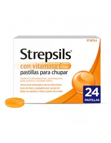 STREPSILS COM VITAMINA C PASTILHAS PARA CHUPAR