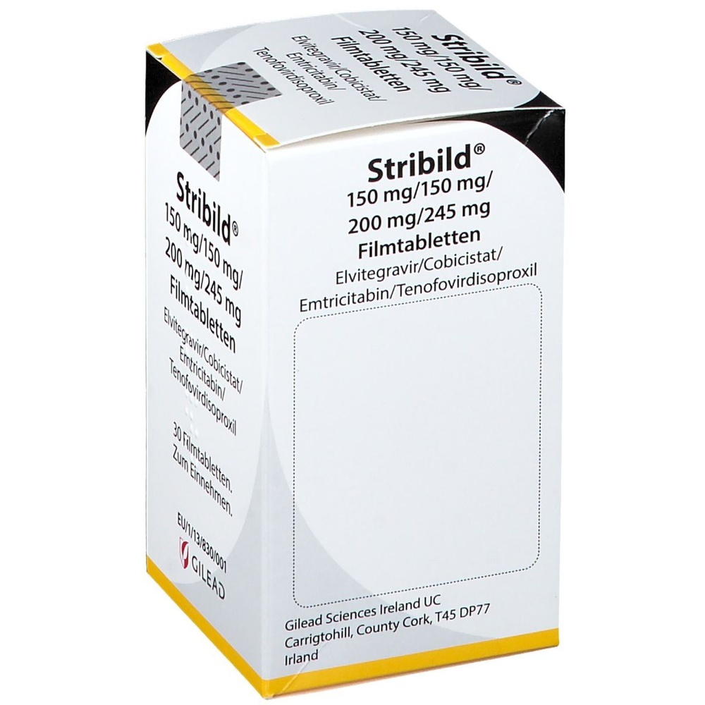 STRIBILD 150mg/150mg/200mg/245mg COMPRIMIDOS REVESTIDOS POR PELÍCULA
